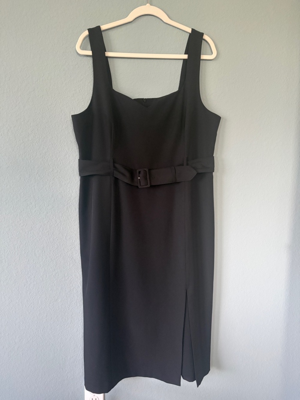 Banana Republic Classic Black Sleeveless Belted Sheath Dress